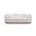 thumbnail image 2 of Minimalist Japandi Sofa Couch for Living Room, White Boucle Upholstered Cloud Couch for Apartment Home Office, 3 Seater Low Profile Ergonomic Design, 2 of 9