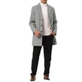 thumbnail image 2 of Lars Amadeus Men's Slim Fit Notched Lapel Single Breasted Mid Length Overcoat, 2 of 3