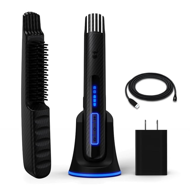 Cepillo térmico para barba y alisador The Beard Struggle Carbon X