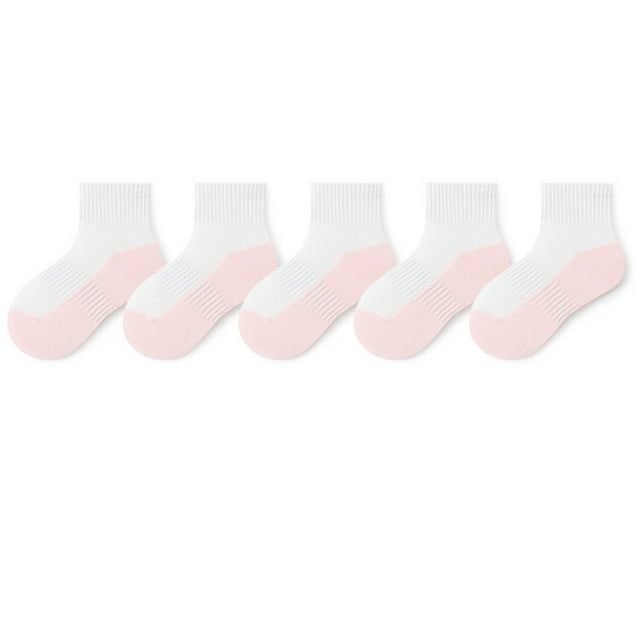 SGFCWSX Kid Girls Socks Breathable Short Length Keep Warm Socks for Girls Pink Size 1-3
