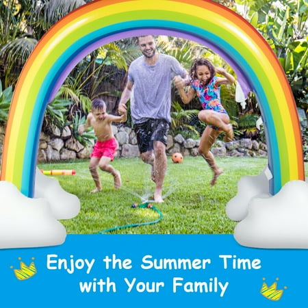 Gymax Inflatable Rainbow Sprinkler Backyard Games Summer Outside Water Toy Yard Fun | Walmart Canada