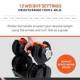 thumbnail image 2 of Par de mancuernas ajustables para BodySport de 1,4 a 18,1 kg con 12 pesas, 2 of 8