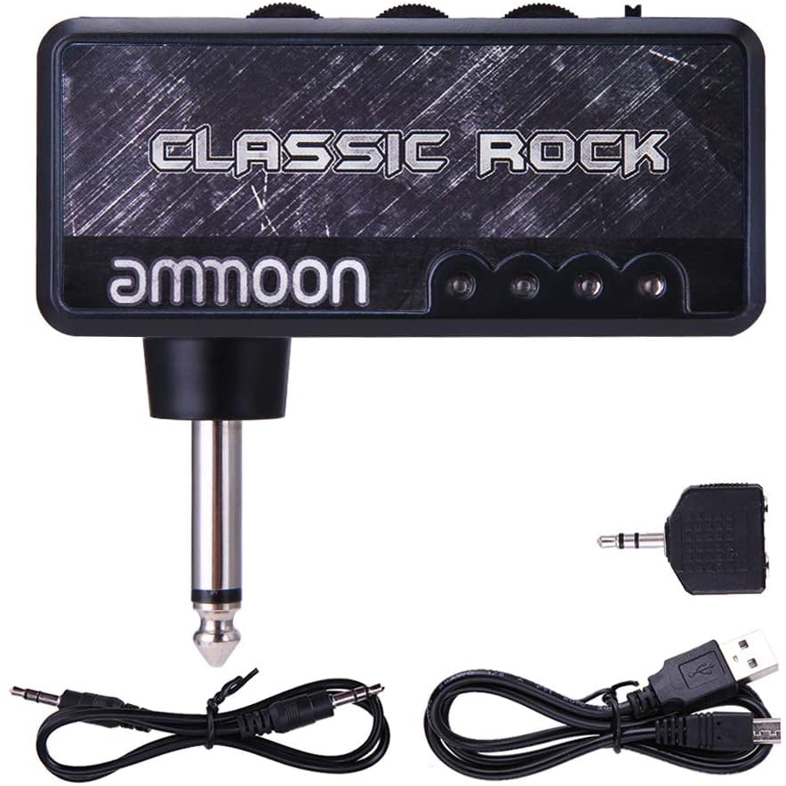 ammoon Headphone Amplifier Electric Guitar Amp 1/4 Inch Plug 3.5mm