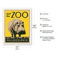 thumbnail image 2 of Visit the Philadelphia Zoo - Hippopotamus - WPA Federal Art Project - Vintage Travel Poster c.1936 - Fine Art Matte Paper Print (Unframed) 11x14in, 2 of 4