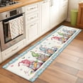 thumbnail image 2 of Runner Rug 2'x6', Easter Washable Non-Slip Hallway Runner Rugs, Spring Rabbit Ear Gnomes Eggs Floral Lattice Bedside Rugs Floor Mats Carpet Runners for Kitchen Bathroom Laundry Room, 2 of 8