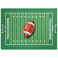 thumbnail image 2 of Allstar Rugs 4' 11" x 6' 11" Green Kids Educational Themed Nylon Area Rug with a Brown Football Field Design and White Accents. Hand-Tufted in Turkey., 2 of 8