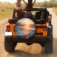thumbnail image 3 of KAKALAD Ocean Waves Beach Sand Seaside Sunset 03 Spare Tire Cover Universal Vehicle Accessories Buckle Car Tools 14”in, 3 of 6