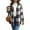 02#Gray, variant on Women's 2025 Fall Clothes Plaid Shacket Jacket Long Sleeve Button Down Flannel Shirts Fashion JacketNavy 4XL