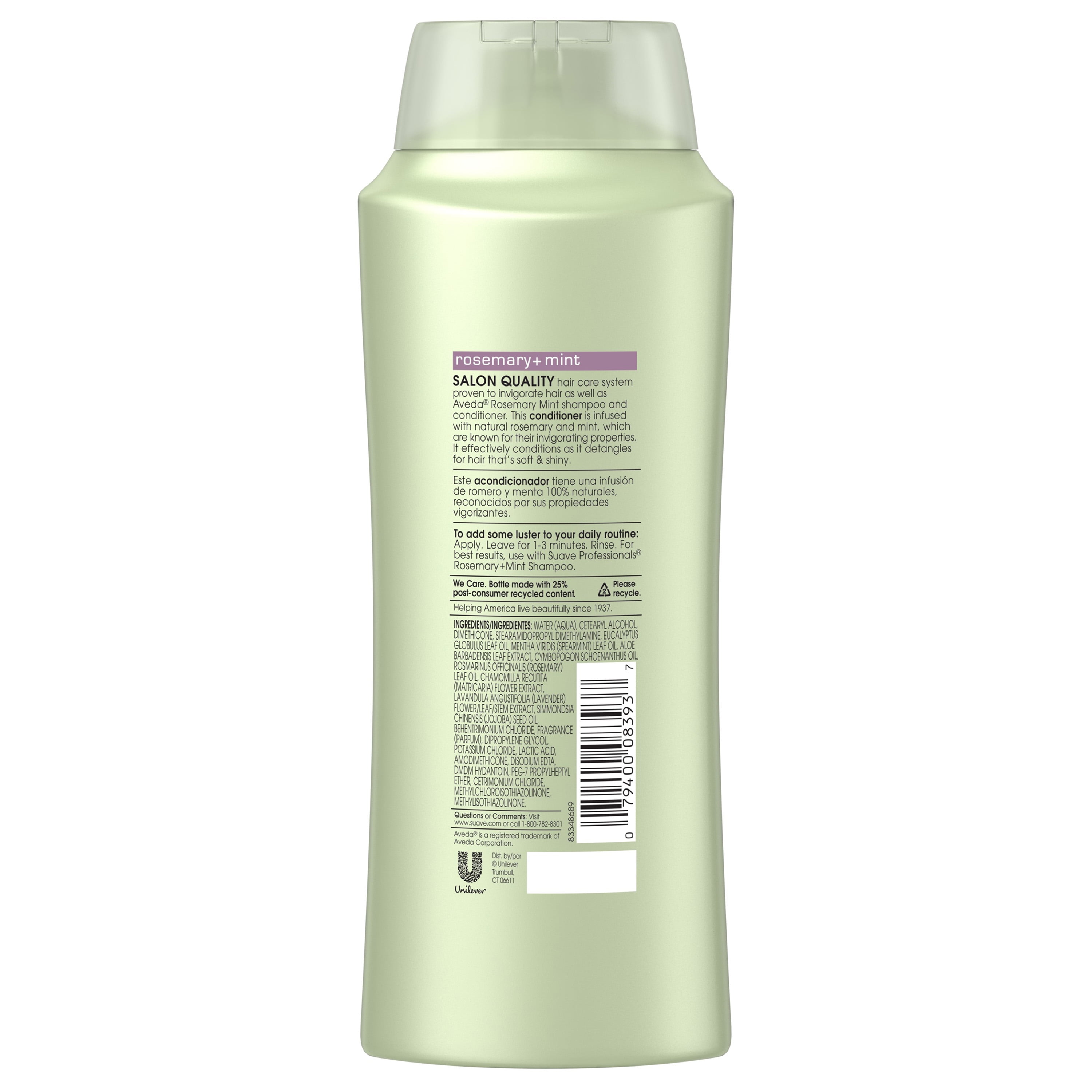 Suave Professionals Invigorating Conditioner, Rosemary & Mint, 28 fl oz  (图4)