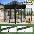 thumbnail image 4 of Sino Luban Outdoor Dog Kennel, Dog Run for Outdoor, Large Dog Pens Cage with Roof Waterproof for Large to Medium Dog Outside 7ft x 7ft x 6.5ft, 4 of 7