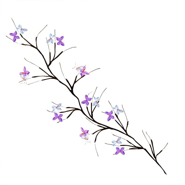 Lámpara LED de rama de mariposas, decoración de pared para habitación, lámpara de pared de escalada de ratán, lámpara de enredaderas de plantas artificiales