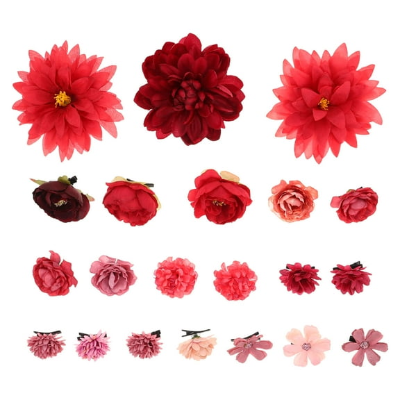 Hemobllo 21pcs Decorative Hair Clips Assorted Color Hair Styling Accessories for Women Party