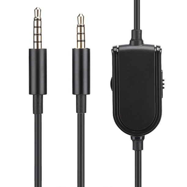 Auriculares para juegos portátiles TPE negros con cable de audio y conector de 3,5 mm para Logitech Astro A10/A40/A30/A50 con sintonización