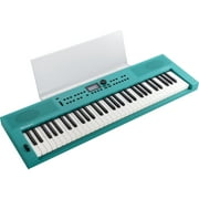 Roland GO:KEYS 3 Turquoise Music Creation Keyboard Bundle with Adjustable Stand, X-Style Keyboard Bench, Sustain Pedal, Online Piano Lessons, and Austin Bazaar Polishing Cloth