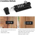 thumbnail image 3 of Cerradura Deslizante JAMW Acero Inoxidable 4 Posiciones para Puerta de Madera Negra, 3 of 5