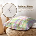 thumbnail image 3 of Easter Throw Pillow Covers 18x18 inch Watercolor Colorful Buffalo Plaid Checked Cushion Pillow Cases for Holiday Home Couch Bed Spring Farmhouse Rustic Indoor Decoration, 3 of 4