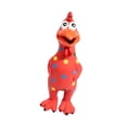 thumbnail image 2 of Pollo de látex con sonido de pollo, interactivo, resistente a las mordeduras, divertido, novedoso, resistente, juguete de pollo chillón, juguetes para Rojo, 2 of 8