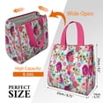 thumbnail image 3 of Pioneer Flower Floral Print Pattern Insulated Lunch Bag for Women & Adults,Large Portable Soft Cooler Lunch Bag,Thermal Food Storage Tote with Pearl Cotton,8.66L,8.75x5.75x9.5 Inch, 3 of 6