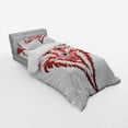 thumbnail image 3 of Ambesonne Fox Bedding Set 4 Pcs, Patterned Animal, Queen, Dark Coral Green White, 3 of 3