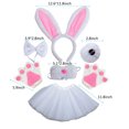 thumbnail image 3 of Kids Rabbit Costume Easter Bunny Cosplay Dress Up Outfits Set, 3 of 5