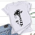 thumbnail image 4 of Nuoqisi T-Shirts pour Femmes Grande Taille à Manches Courtes, Col Rond, T-Shirt Graphique Décontracté, 4 of 6