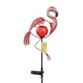 thumbnail image 2 of Zingz & Thingz 19" Pink and Black Standing Garden Flamingo Solar Stake, 2 of 3