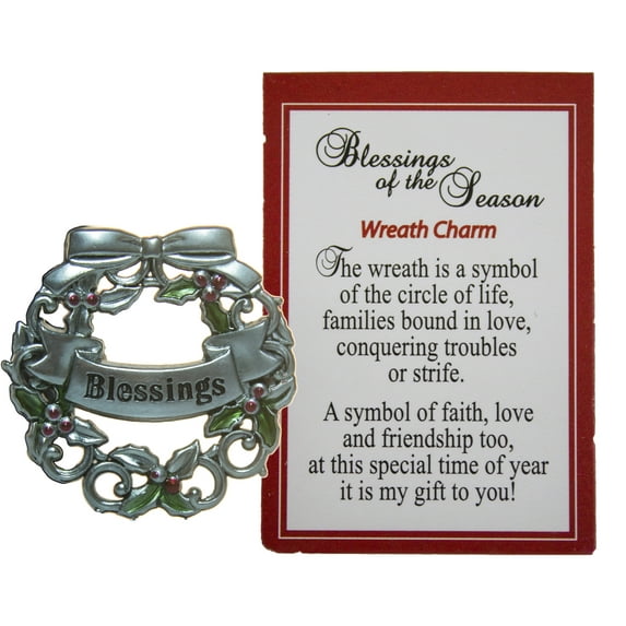 Blessings of the Season Christmas Wreath Charm With Story Card!