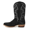 thumbnail image 1 of Zapatos de cabeza redonda con tacón grueso, retro, bordados, talla grande, botas para hombre, 1 of 5