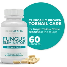 Fungus Eliminator Toenail Care Formula By PureHealth Research, Effective Fingernail & Toenail Health Care Solution, 60 Capsules