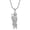 Silver Color, variant on Hip Hop Bling Iced Out 14K Yellow Gold Catholic Patron Saint St Benedict of Nursia Pendants Necklace for Men Rapper Jewelry
