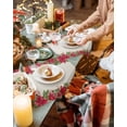 thumbnail image 3 of Christmas Winter Floral Placemats Set of 4 Poinsettia Linen Red Flower Heat Insulation Washable Place Mats, Rustic Non-Slip Table Mats for Dining Table Party Kitchen Decor,13x19 Inch, 3 of 4