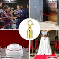 thumbnail image 6 of Uxcell 1.3" Stanchion Rope End Stopper Cord End Caps Barrier Rope End Cap Snap Hooks for Crowd Control, Golden, 6 of 6