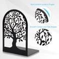 thumbnail image 4 of Metal Book Ends, Tree Stopper for Heavy Books, Black Ends to Hold Books for Shelves, Home Office, 6.5 X 4.7 X 3.5 Inch, 4 of 4