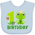 thumbnail image 3 of Inktastic 1st Birthday Prince Frog Boys Baby Bib, 3 of 4
