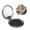 Round Shape, variant on Sport Baseball Football Basketball Portable Double-Sided Face Mirror Round Shape, Magnifying Compact Pocket Mirror with PU Leather Cover