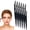 Black, variant on Eyebrow Razor 12 Count, Precision Stainless Steel Dermaplaning Tool, Face Shaver for Women with Protective Cover, Professional Peach Fuzz Remover for Face and Brow Shaping