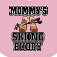 thumbnail image 4 of Inktastic Mommys Skiing Buddy for Kids Boys or Girls Baby Bib, 4 of 4