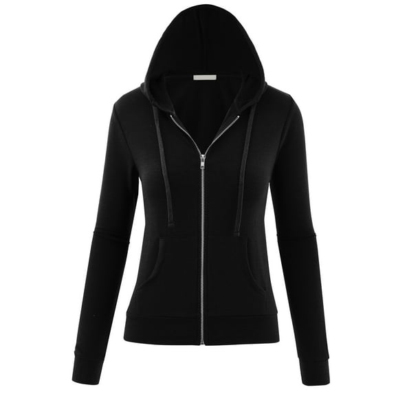 FashionMille Women Regular Slim Fit Lightweight Zip UP Cotton Blend Hooded Jacket