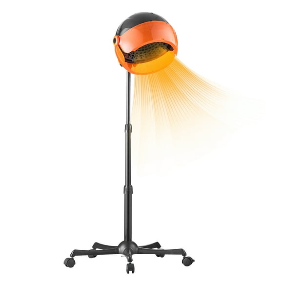 KFFKFF Ionic Cap Dryer, 1875W Professional Bonnet Hair Dryer, Timer Function, Trio Heat Settings & Speed Variability, Portable Pedestal Stand with Rollers for Beauty Salon & Personal Wellness Center