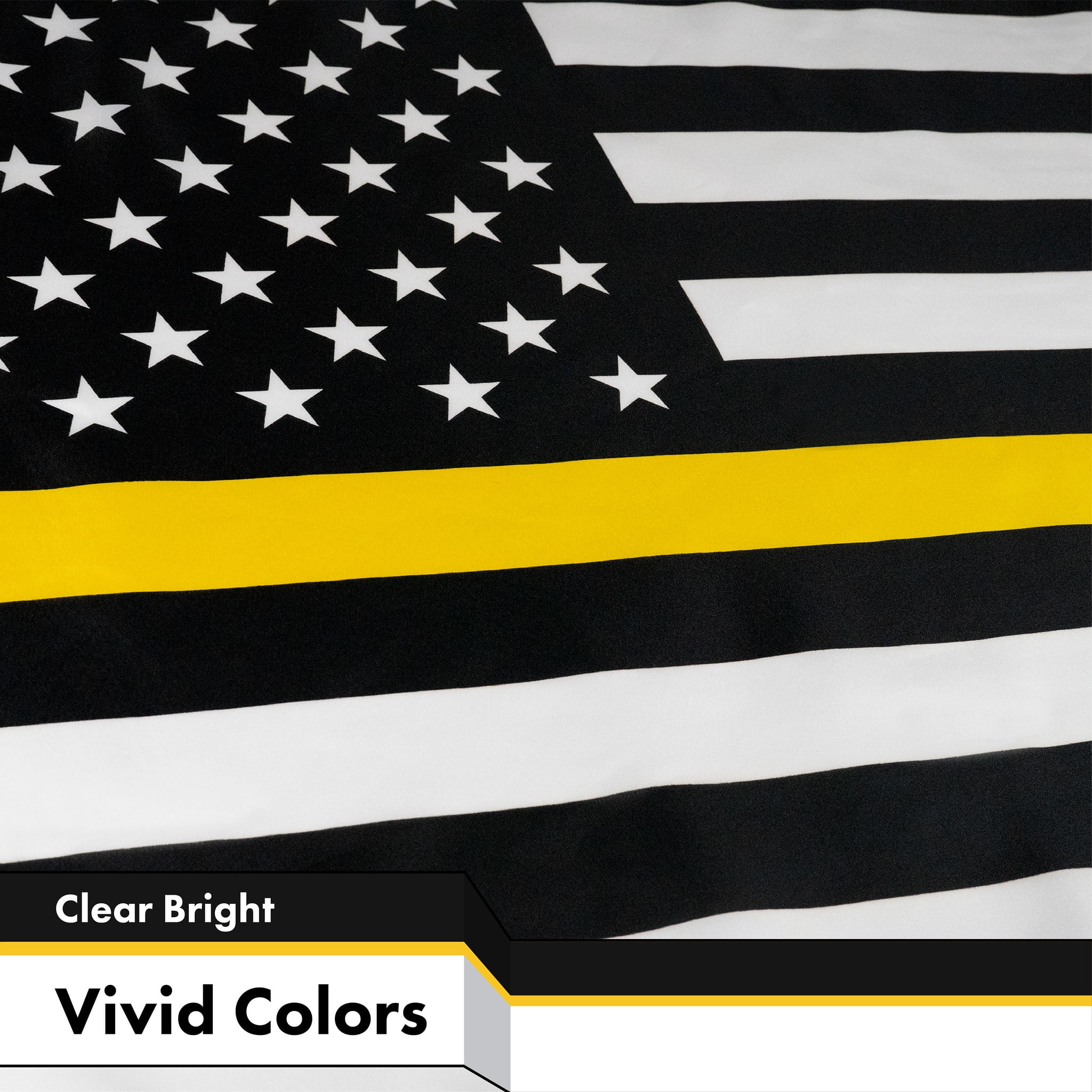 Thin Yellow Line American Flag 3x5FT 2-Pack Printed 150D Polyester By G128