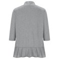 thumbnail image 5 of Meichang Women's Cardigan Dressy Casual 3/4 Sleeve Draped Ruffles Knit Cardigans Open Front Lightweight Cardigan Top, 5 of 6