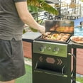 20000 BTU Outdoor Flat Top Gas Griddle Grill Propane BBQ Grill with lid
