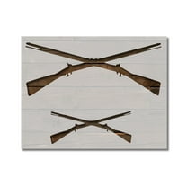 Crossed Rifles Guns Stencil Template Reusable 11 x 8.5 Inches for Painting on Walls, Wood, Etc. By Stencilville