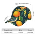 thumbnail image 3 of Yiaed Fresh Orange Print Cap Adjustable Size for Running Workouts and Outdoor Activities All Seasons, 3 of 5