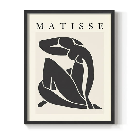 Matisse CCCLXXIX in Black Solid Wood 8 x 10 Framed Print
