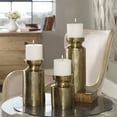 thumbnail image 3 of Uttermost Amina Aluminum and Wax Candleholder in Antique Brass (Set of 3), 3 of 6