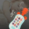 thumbnail image 6 of KOYPTL Simulation Baby Educational phone Toy with Music Sounds Guitar Shaped for Toddler Kids 3-6-8-12 Months,12-Mode Learning Smart Phones Soothing Gift for Christmas Stocking Stuffers Birthday, 6 of 6