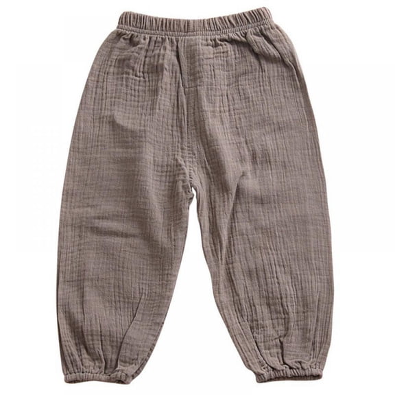Baby Long Bloomers Soft Slub Cotton Harem Pants for Boys Girls 1-5T