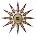 thumbnail image 4 of Infinity Instruments Orion 30 Inch Walnut Mid-Century Modern Starburst Wall Clock, 4 of 5