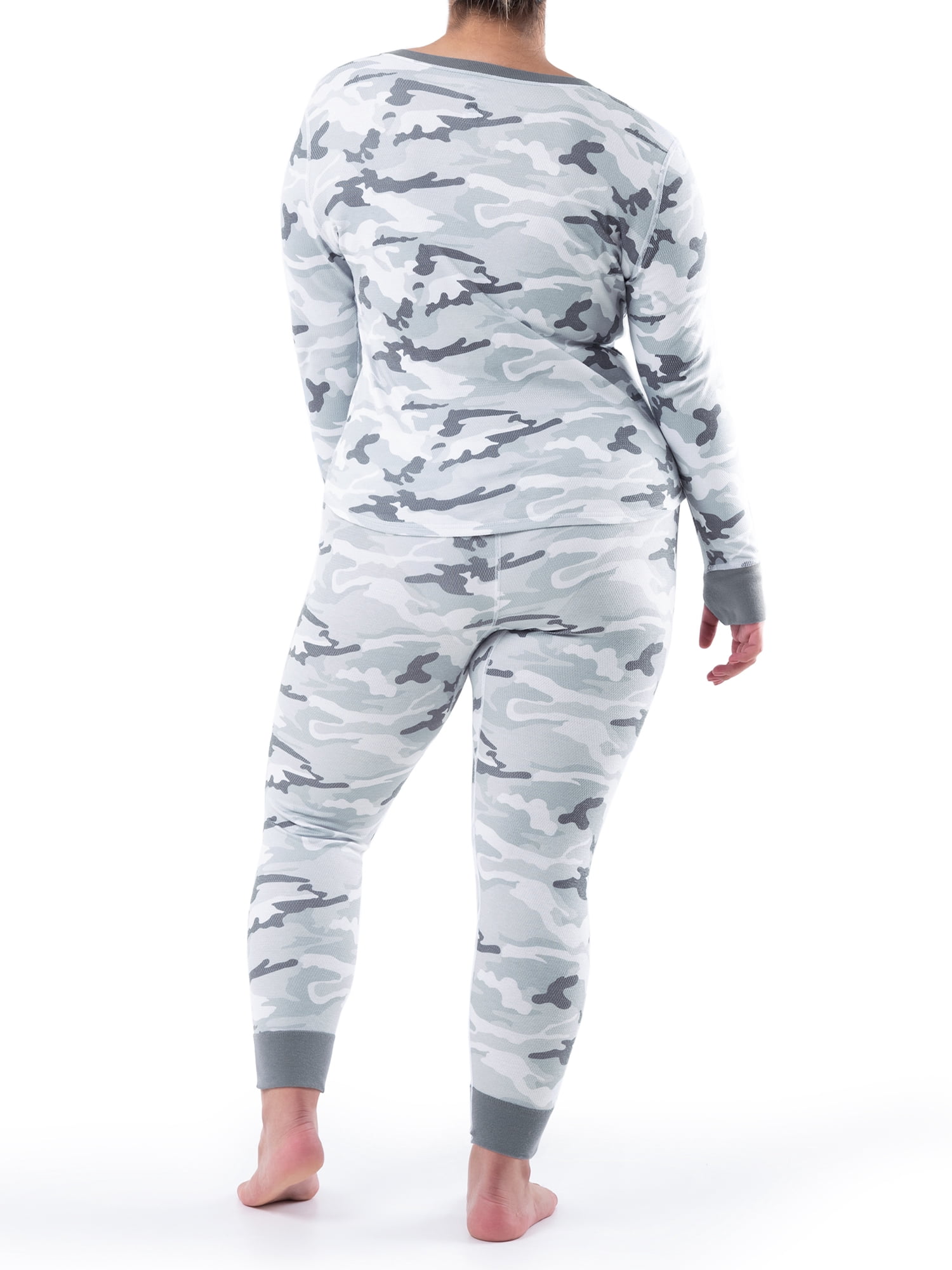 Fruit of the Loom Women's and Women's Plus Thermal Henley Top & Bottom Set